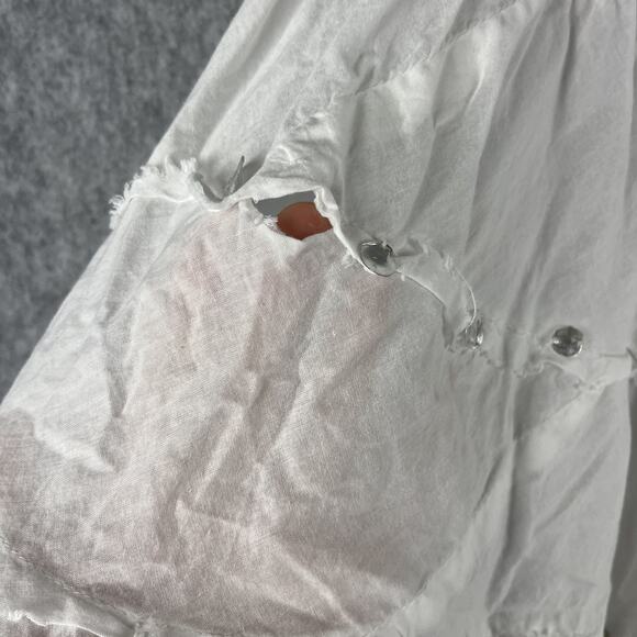 Kaktus Tiered Maxi Skirt Womens Small White Embellished Boho Cottage Gypsy Fairy - Picture 16 of 16